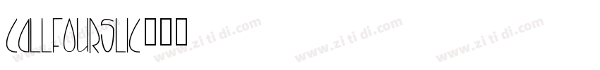CallFourSlic字体转换