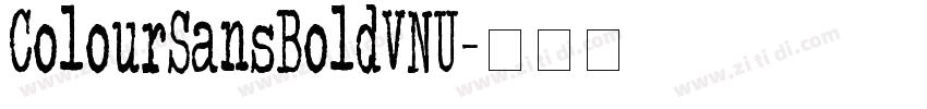 ColourSansBoldVNU字体转换