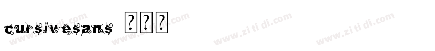 cursivesans字体转换