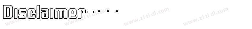 Disclaimer字体转换