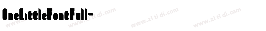 OneLittleFontFull字体转换