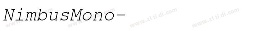 NimbusMono字体转换