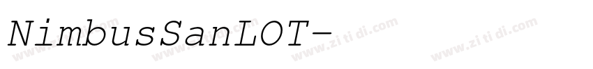 NimbusSanLOT字体转换