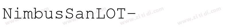 NimbusSanLOT字体转换