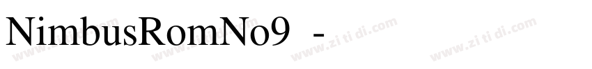 NimbusRomNo9粗体字体转换