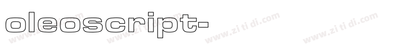 oleoscript字体转换