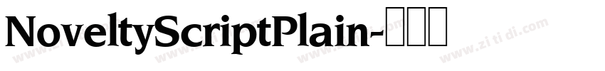 NoveltyScriptPlain字体转换