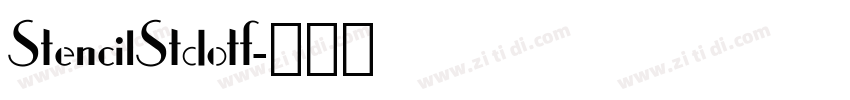 StencilStdotf字体转换