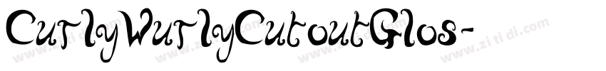 CurlyWurlyCutoutGlos字体转换