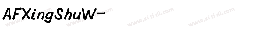AFXingShuW字体转换