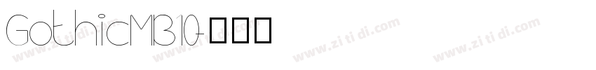 GothicMB10字体转换