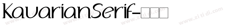 KavarianSerif字体转换