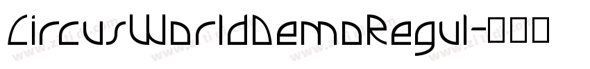 CircusWorldDemoRegul字体转换