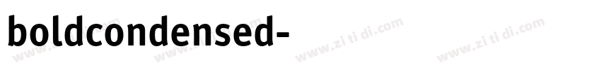 boldcondensed字体转换