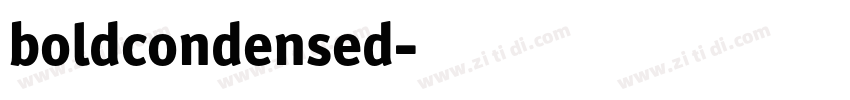 boldcondensed字体转换