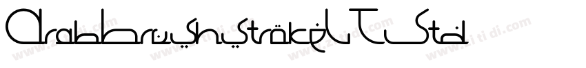 ArabBrushstrokeLTStd字体转换