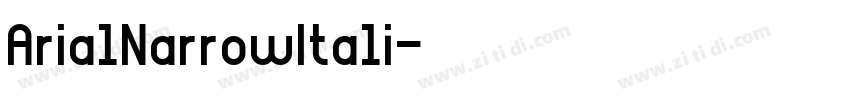 ArialNarrowItali字体转换