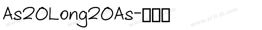 As20Long20As字体转换