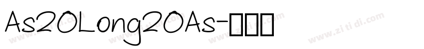 As20Long20As字体转换