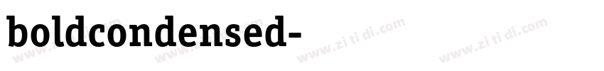 boldcondensed字体转换
