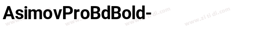 AsimovProBdBold字体转换