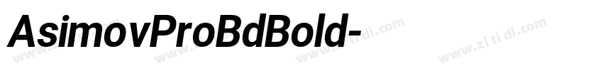 AsimovProBdBold字体转换