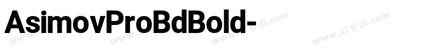AsimovProBdBold字体转换
