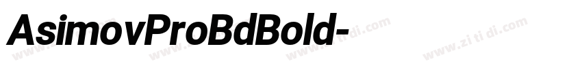 AsimovProBdBold字体转换
