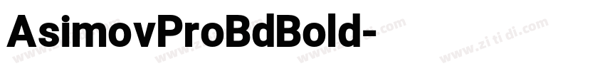 AsimovProBdBold字体转换