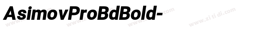 AsimovProBdBold字体转换