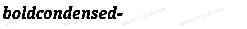 boldcondensed字体转换