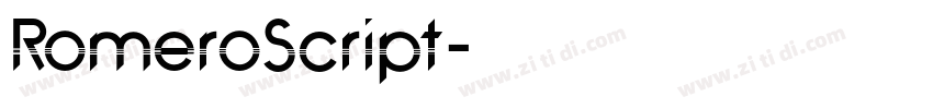 RomeroScript字体转换