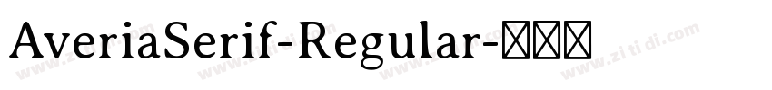 AveriaSerif-Regular字体转换