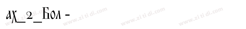 Pax_2_Bold字体转换