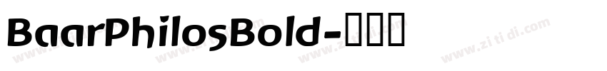 BaarPhilosBold字体转换