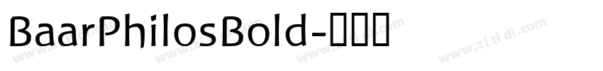 BaarPhilosBold字体转换