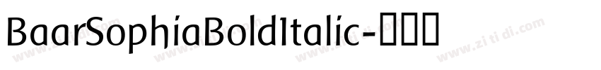 BaarSophiaBoldItalic字体转换