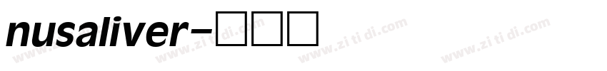 nusaliver字体转换