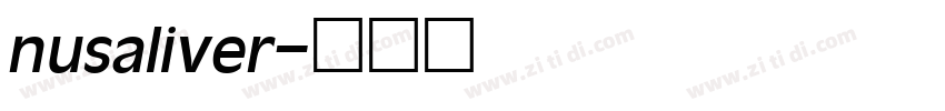 nusaliver字体转换
