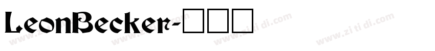 LeonBecker字体转换