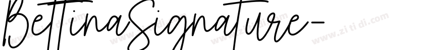 BettinaSignature字体转换