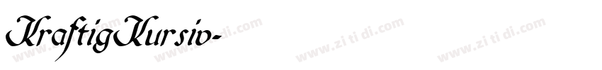 KraftigKursiv字体转换