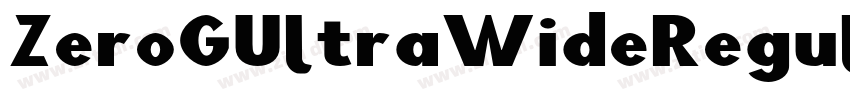 ZeroGUltraWideRegula字体转换