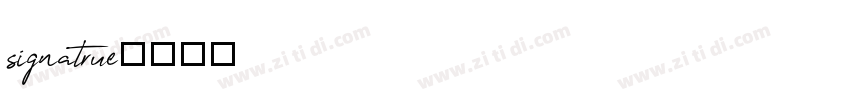 signatrue字体转换