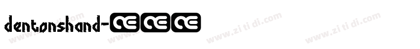 dentonshand字体转换