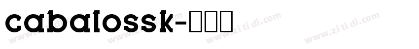 cabalossk字体转换