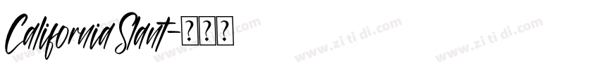 CaliforniaSlant字体转换