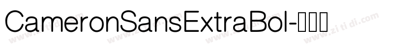 CameronSansExtraBol字体转换