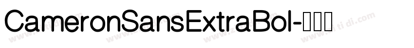 CameronSansExtraBol字体转换