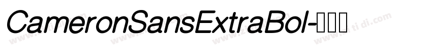 CameronSansExtraBol字体转换